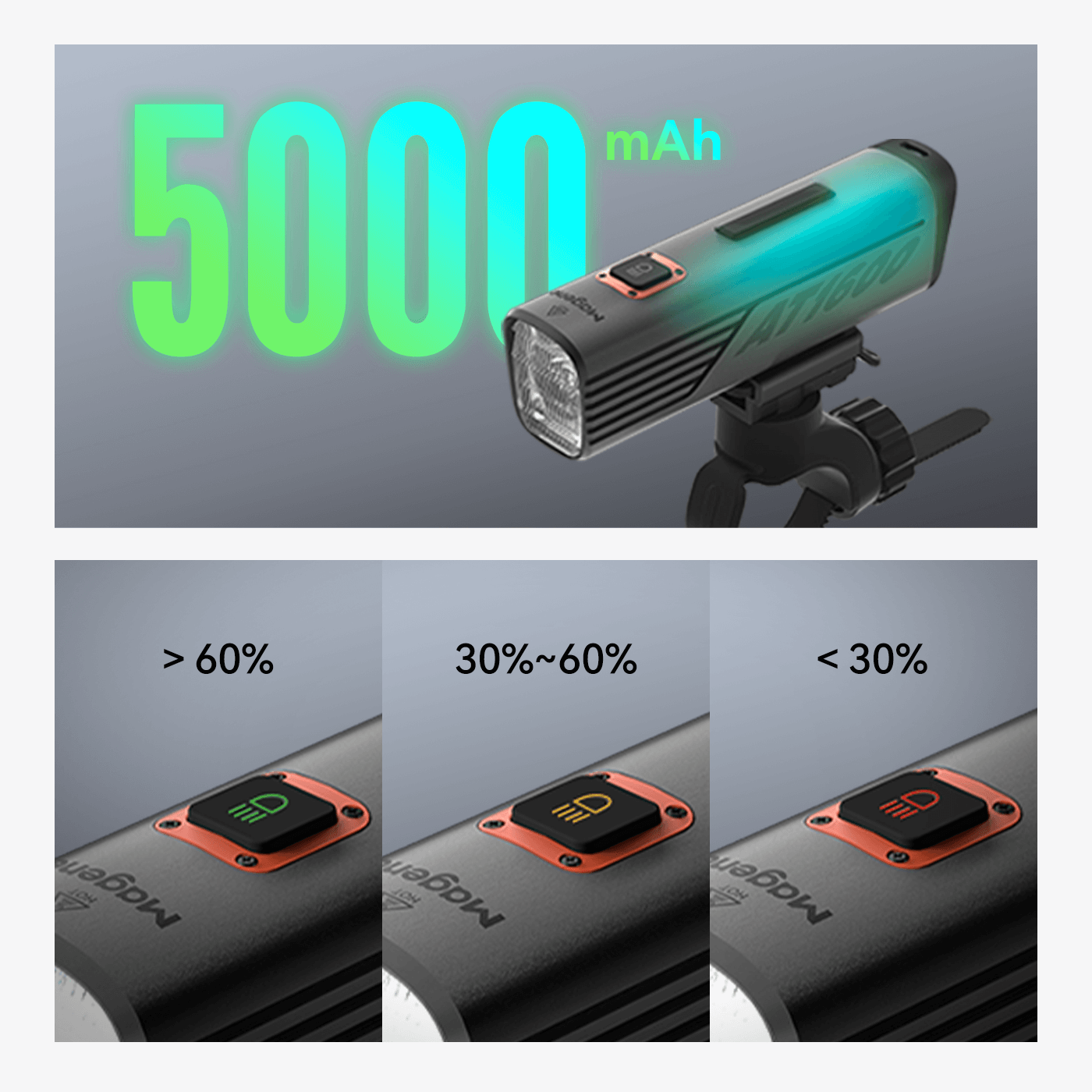 Lámpara Delantera Inteligente Magene AT1600 miniatura 15